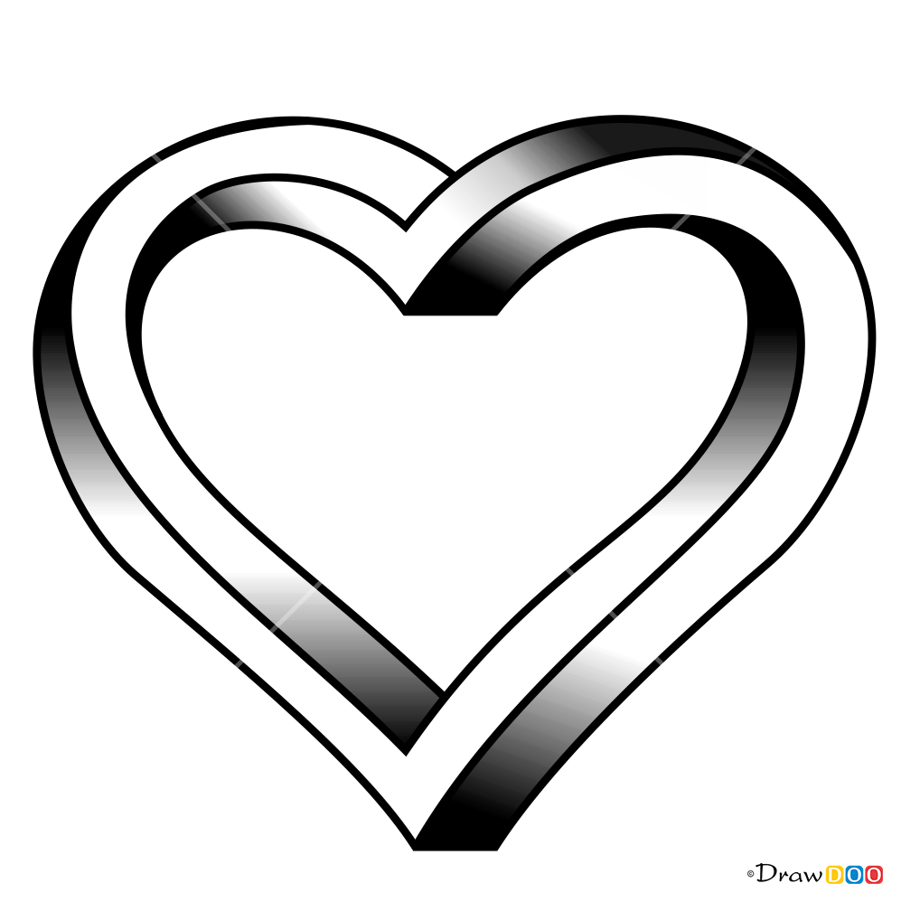 How to Draw Impossible Heart, 3D Objects